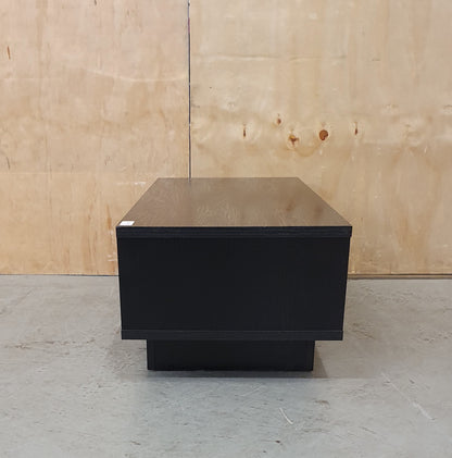 Black Gloss Low Wood Coffee Table with Hollow Middle - EL103953