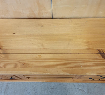 Pine TV Stand with 1 Door 2 Drawers and Centre Shelf - 104081