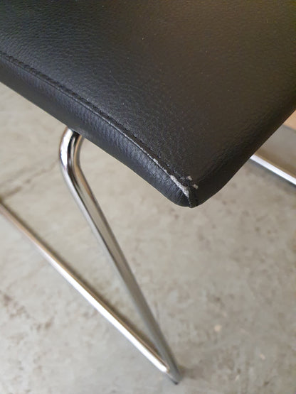 IKEA LILLANAS 2 Matching Black Faux Leather Dining Chairs - 104777 / 104778