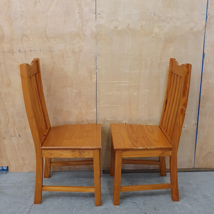 2 Matching Pine Dining Chairs - EL104391 / EL104392