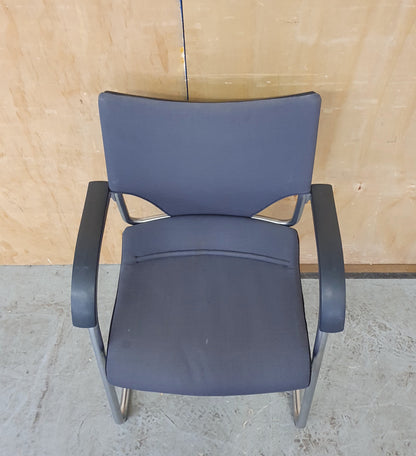 Grey Fabric Office Chair with Chrome Frame - 104342