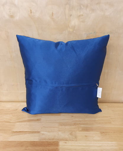 Navy Blue Silky Single Cushion - LQ100855