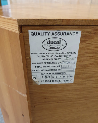 DUCAL Pine Corner TV Stand with Green Velvet Lined Drawer and Central Shelf - EL104071
