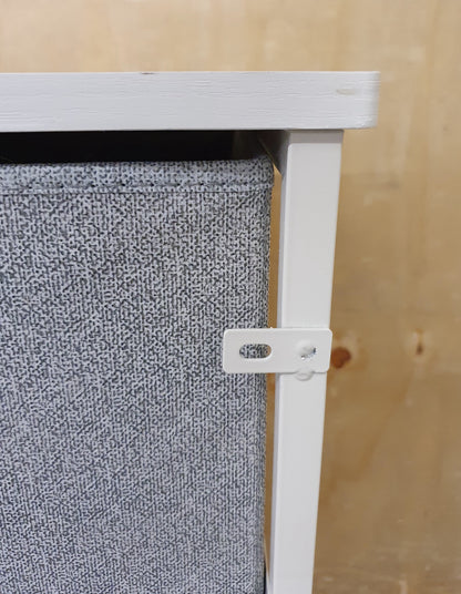 Small 3 Drawer Canvas Chest of Drawers - 104273