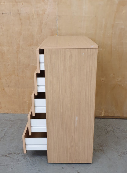 5 Drawer Wood Chest of Drawers - 104866