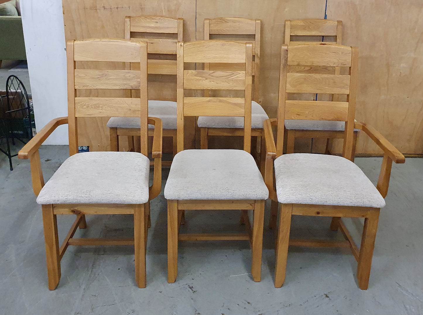 6 Matching Oak Dining Chairs - 104844