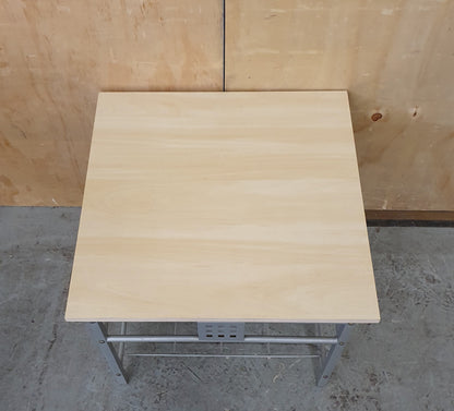 Wood Table Top and Chrome Frame Coffee Table - 104599