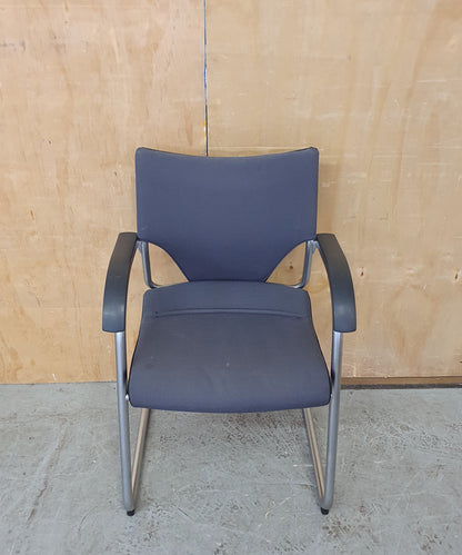 Grey Fabric Office Chair with Chrome Frame - 104342