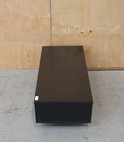 Black Gloss Low Wood Coffee Table with Hollow Middle - EL103953