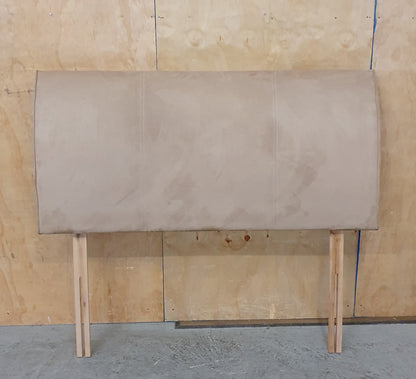 Light Brown Suede Double Headboard - 104876