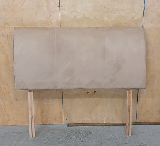 Light Brown Suede Double Headboard - 104876