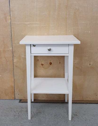 IKEA 2 Tier White Single Bedside Cabinet - EL103120