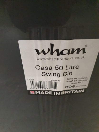 WHAM Grey 50 Litre Swing Bin - RN103220