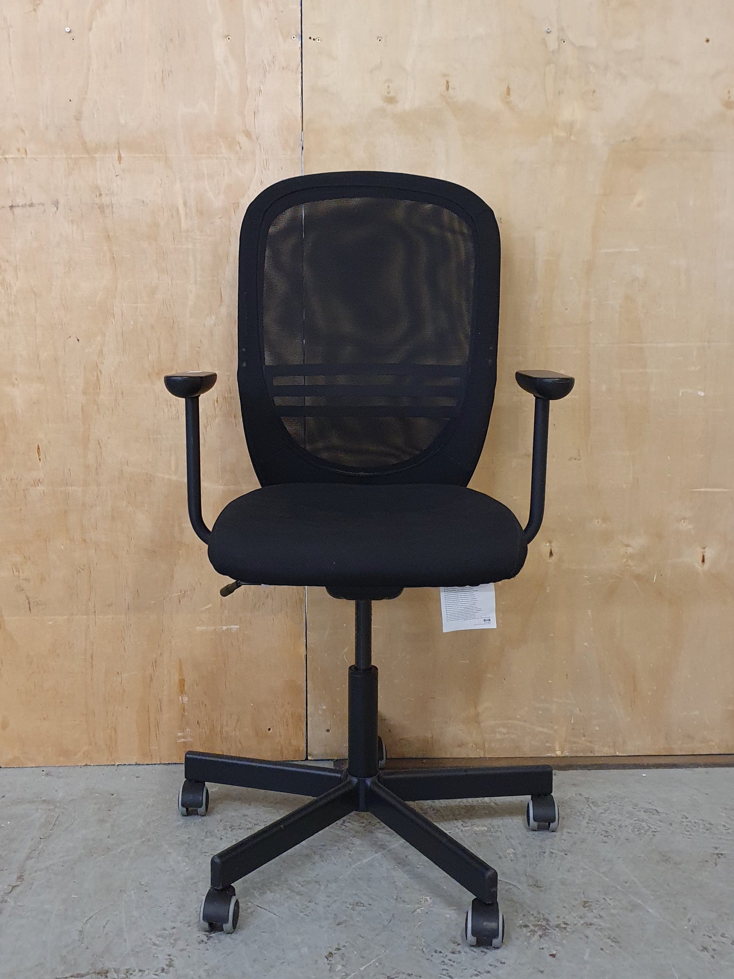 IKEA FLINTAN Black Ergonomic Mesh Back Rest Height Adjustable Office Chair - 103924