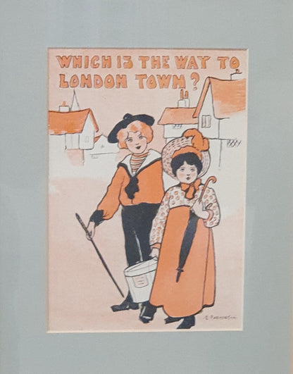 "Which is the way to London Town" Art Print in Frame - 050425-08