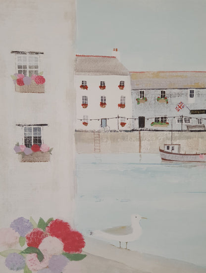 HANNAH COLE Large Seaside Print Art Canvas - EL103865