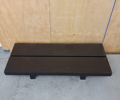 Low Dark Wood Plank Coffee Table - 104950