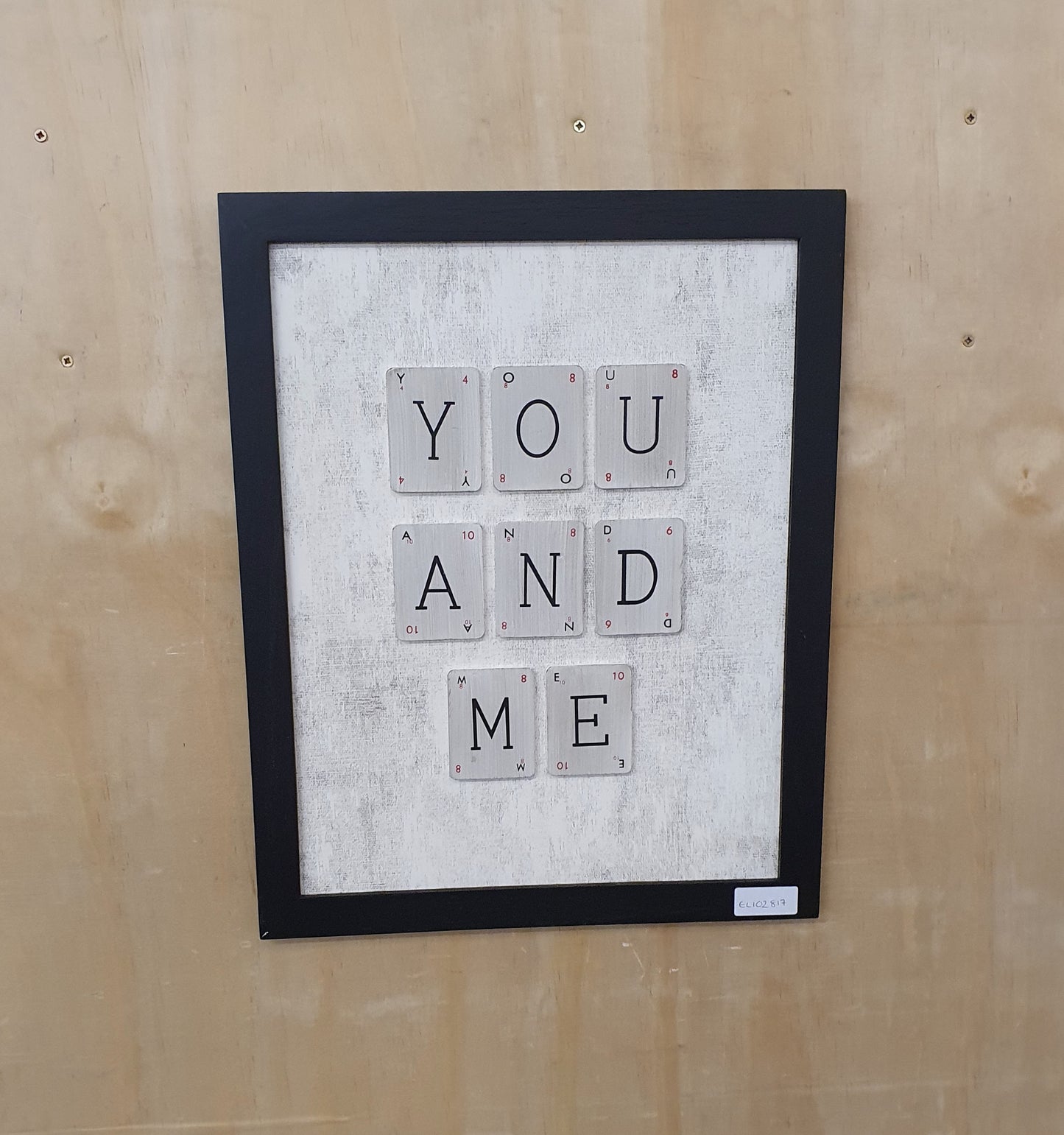 "You and Me" Design Art in Black Frame - EL102817