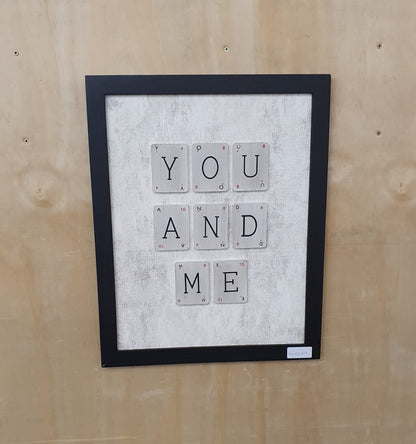 "You and Me" Design Art in Black Frame - EL102817