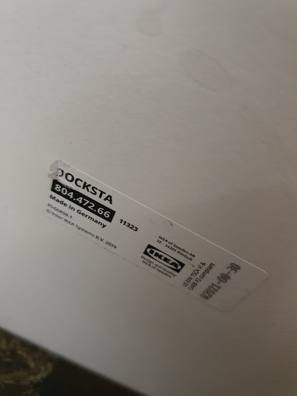 IKEA DOCKSTA White Round Top / Base Dining Table - 104948