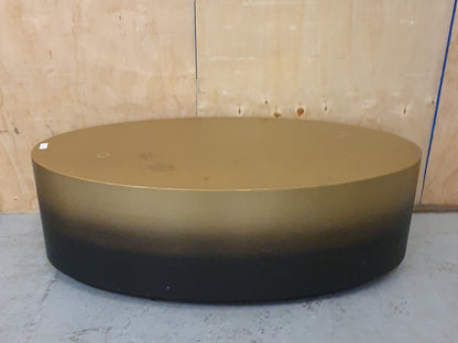 Black and Gold Large Metal Oval Coffee Table - 102959