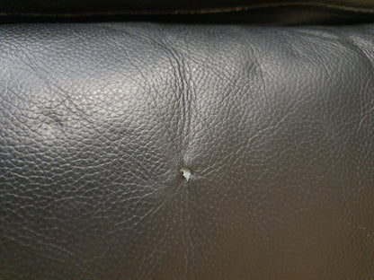 Black Leather 2 seater Sofa - 104108