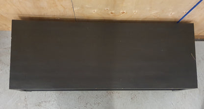 Large 2 Tier Black Wood Low Coffee Table - 150825-10