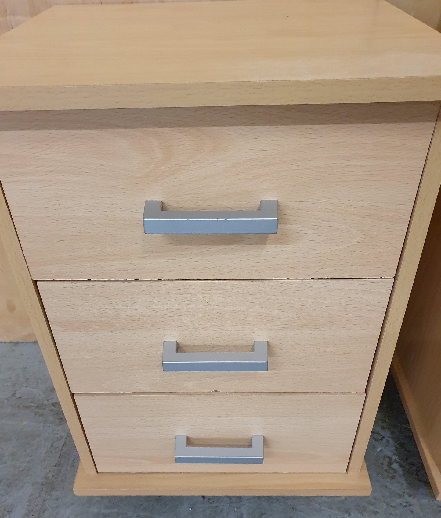 2 Matching 3 Drawer Wood Bedside Cabinets - EL104913 / EL104914