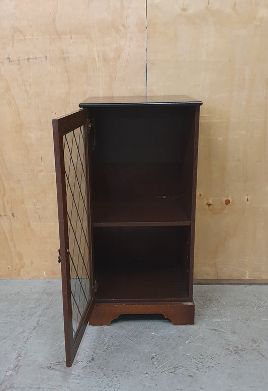 Mahogany Glass Door Cabinet with 1 Internal Shelf - EL104533