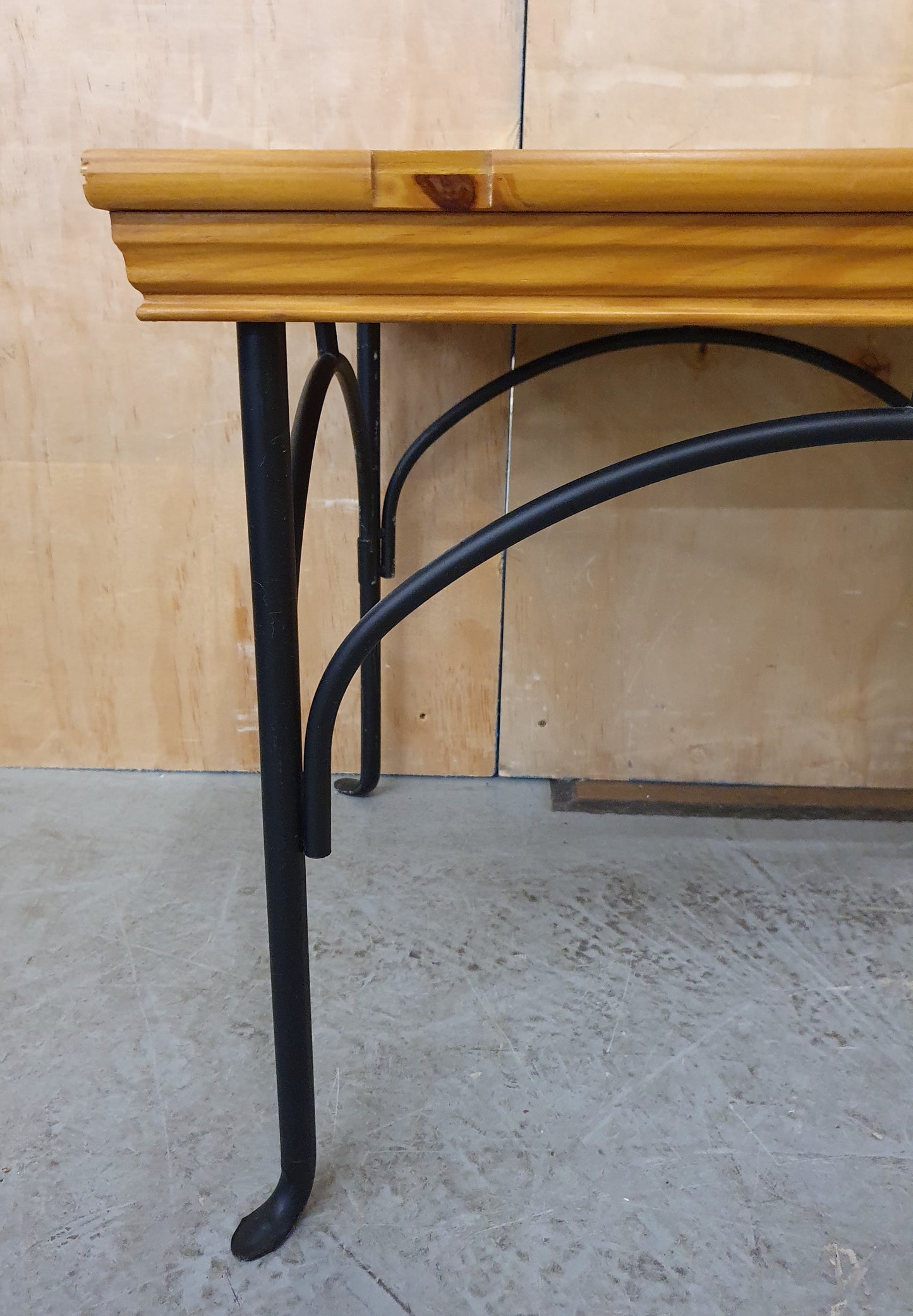 Wooden Top Coffee Table with Black Metal Frame - EL103998