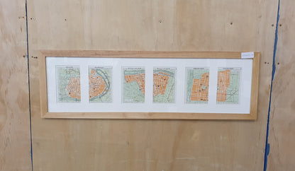 French Map in Wooden Frame - 050425-04