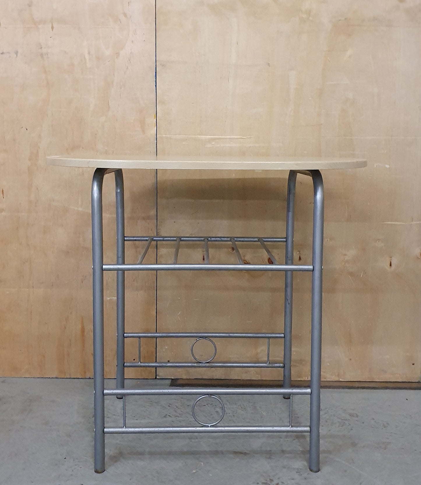 Small Kitchen Table with Chrome Frame and Shelf - EL103051