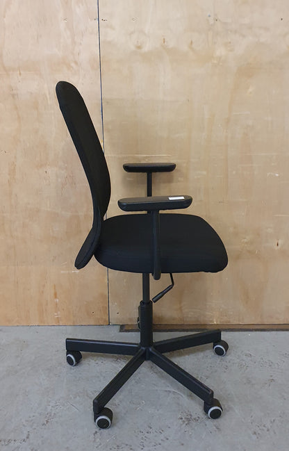IKEA FLINTAN Black Ergonomic Mesh Back Rest Height Adjustable Office Chair - 103922