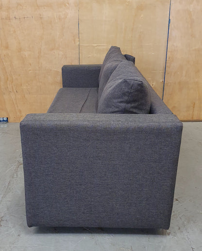 Grey 2 Seater Sofa with 3 Removable Back Cushions - 104856
