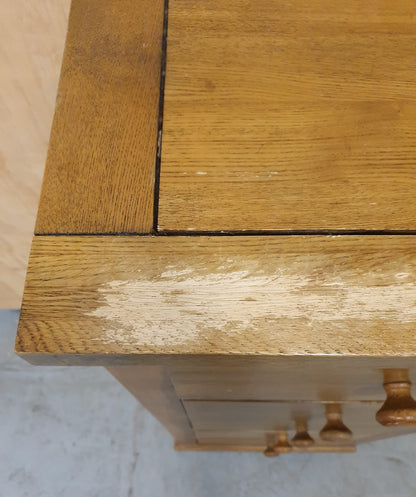 5 Drawer Wood Tallboy with Round Wood Handles - 103563