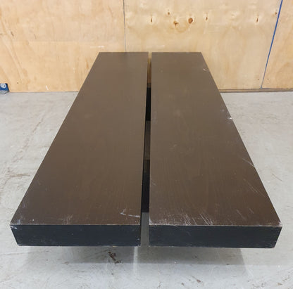 Low Dark Wood Plank Coffee Table - 104950