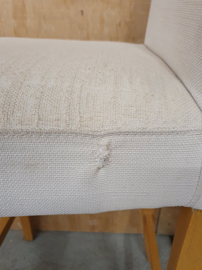 2 Matching Cream Fabric Covered Bar Stools - EL104227 / EL104228