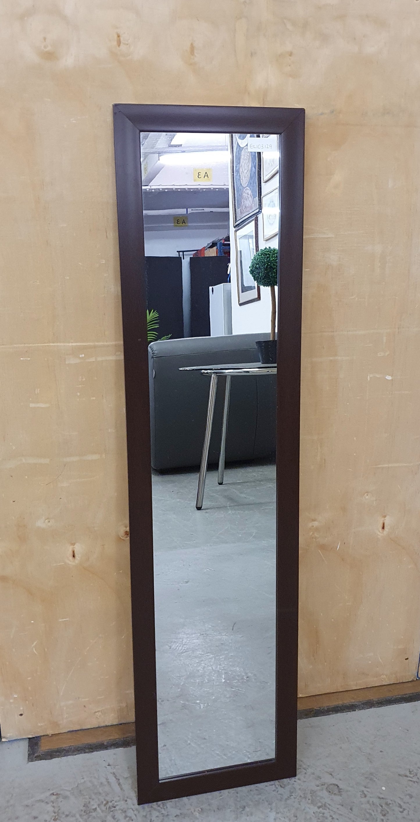 Dark Brown Tall Slim Mirror - EL103129