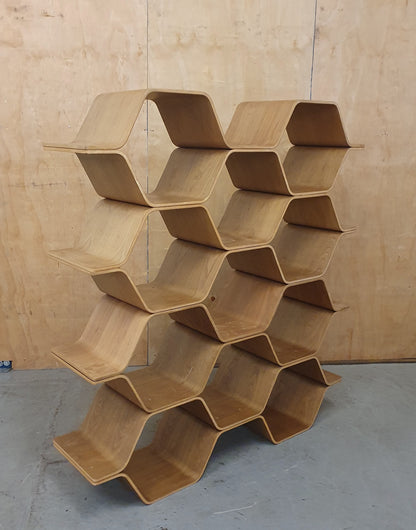 Large Hexagon Shape Wood Shelving Unit - 110925-12