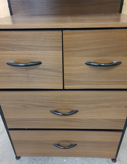 Small Storage Unit with 4 Canvas Lined Removable Drawers - 104779