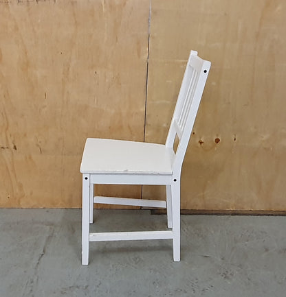 IKEA Single White Wooden Dining Chair - EL102802