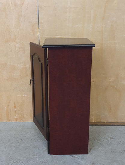 Small Mahogany Cabinet with 1 Door and 2 Internal Shelves - EL104445
