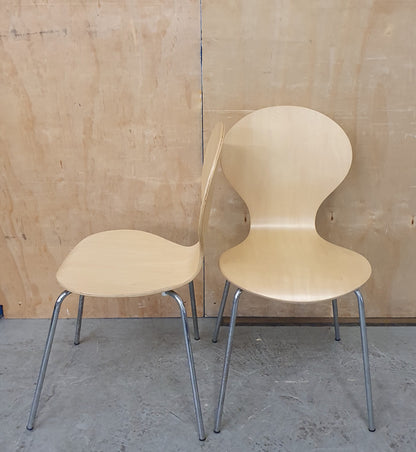 2 Matching Wood Dining Chairs with Round Seat and Back Rest - EL104561 / EL104562