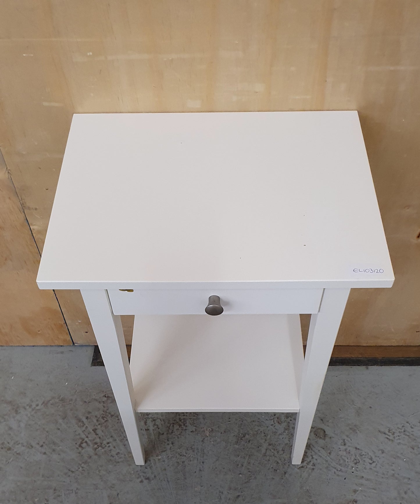 IKEA 2 Tier White Single Bedside Cabinet - EL103120