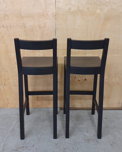 IKEA STENSELE Black High Table and 2 Tall Chairs - 104436 / 104437 / 104438