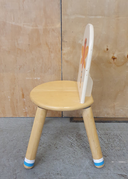 Wood Children's Chair with Dragon Fly Image on Back Rest - 240725-01