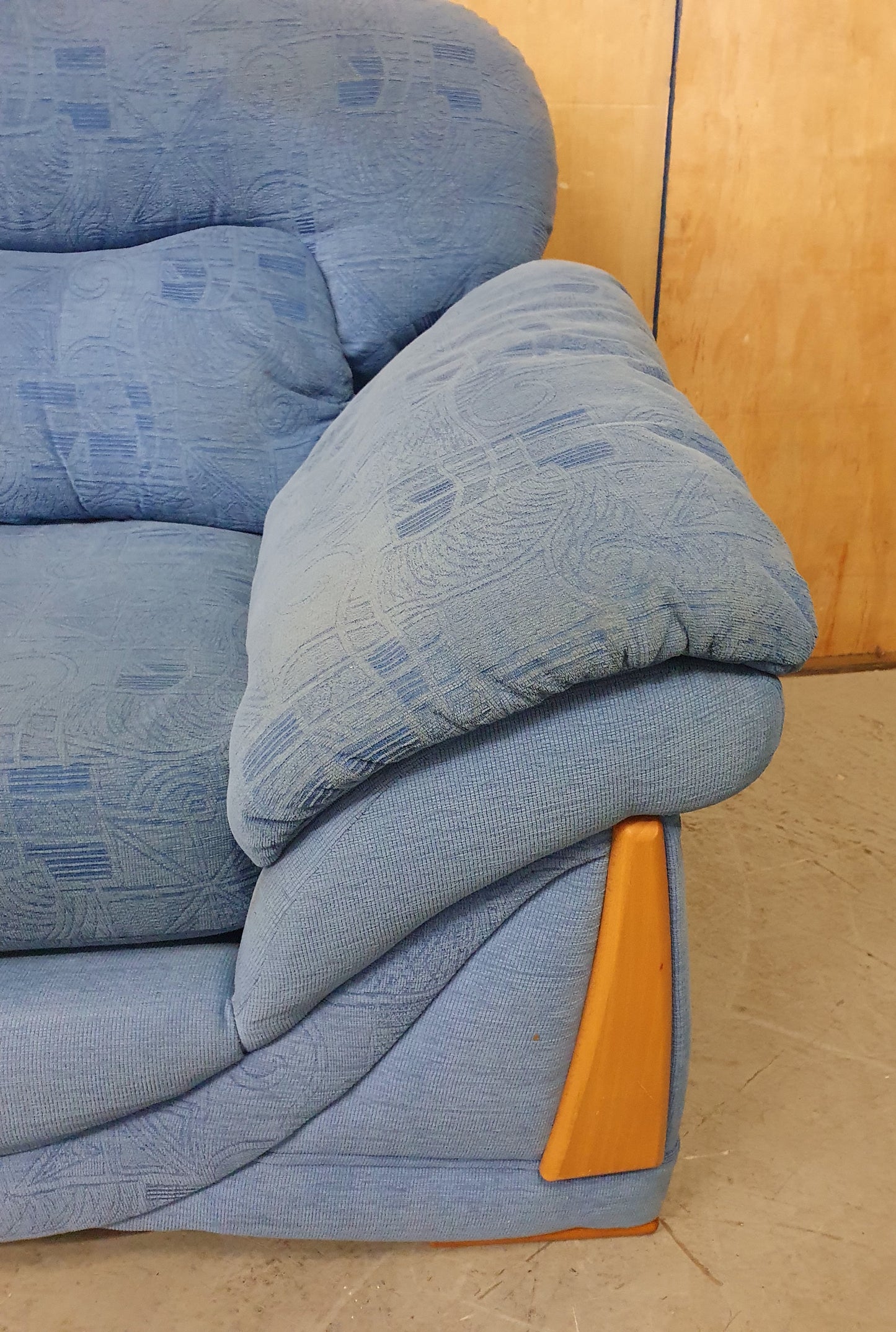 Blue Armchair with Removable Armrests and Backrest - 104156