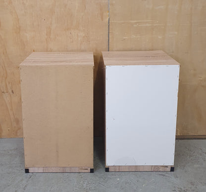 2 Matching Wood 3 Drawer Bedside Cabinets - EL104528 / EL104529