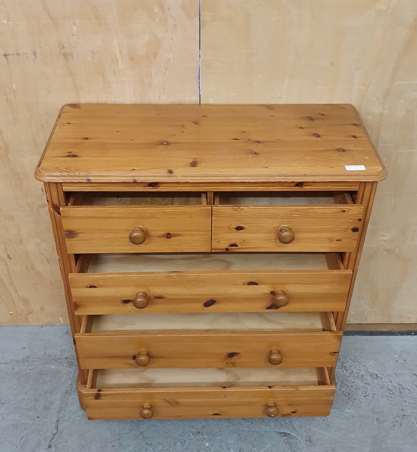 5 Drawer Pine Chest of Drawers - 104798