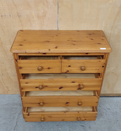 5 Drawer Pine Chest of Drawers - 104798